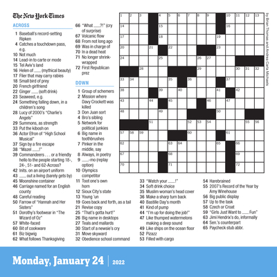 The New York Times Daily Crossword Page-A-Day Calendar for 2022 - Workman Publishing