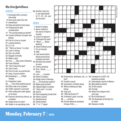 The New York Times Daily Crossword Page-A-Day Calendar for 2022 - Workman Publishing