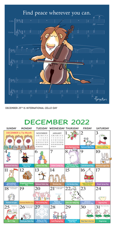 Sandra Boynton's Every Day's a Fabulous Holiday 2022 Wall Calendar